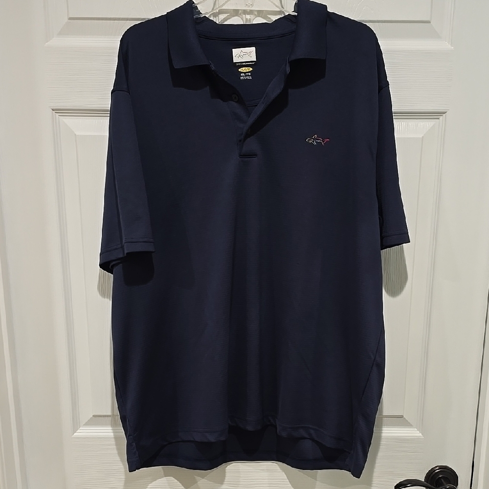 Greg Norman Play-Dry Navy S/S Polo Shirt
